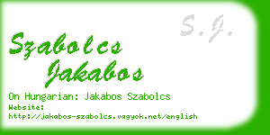 szabolcs jakabos business card